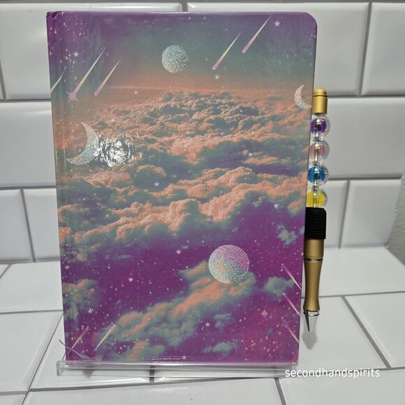 Space Journal Diary for Adults Teens With Handmade Beaded Pen And Stickers - Picture 7 of 11